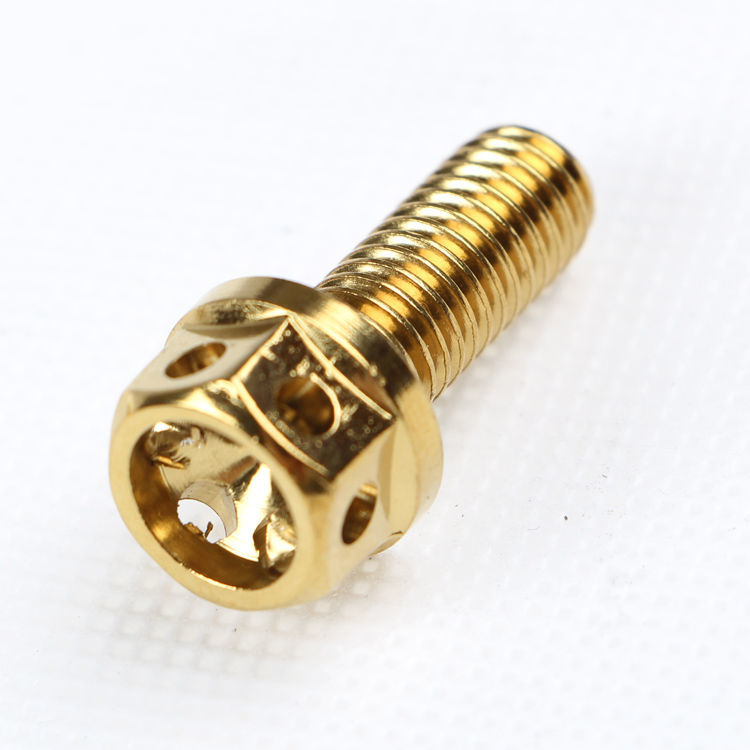 Factory wholesale gold-plated hexagonal titanium screws